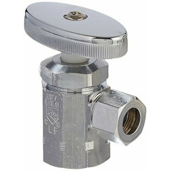 Ldr Industries LDR 537-5101 Angle Shut-Off Valve, 3/8 x 1/2 in Connection, Compression x FIP, Metal Body 537 5101(LDR 45416)